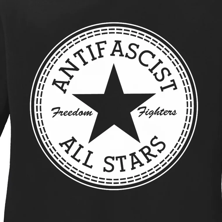 Greta Thunberg Antifa Freedom Fighters Ladies Long Sleeve Shirt