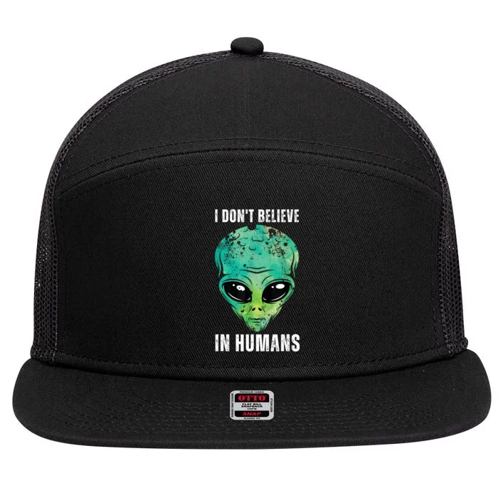 Green Turquoise Alien Face Halloween Costume 7 Panel Mesh Trucker Snapback Hat