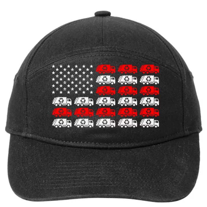 Garbage Trump American Flag Vote Trump 7-Panel Snapback Hat