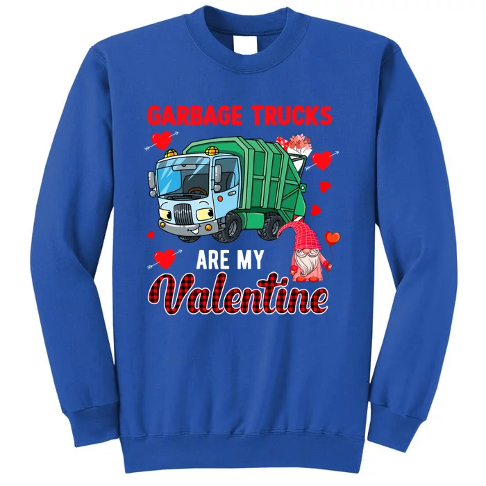 Garbage Truck Are My Valentine Hearts Funny Biker Lover Gift Tall Sweatshirt