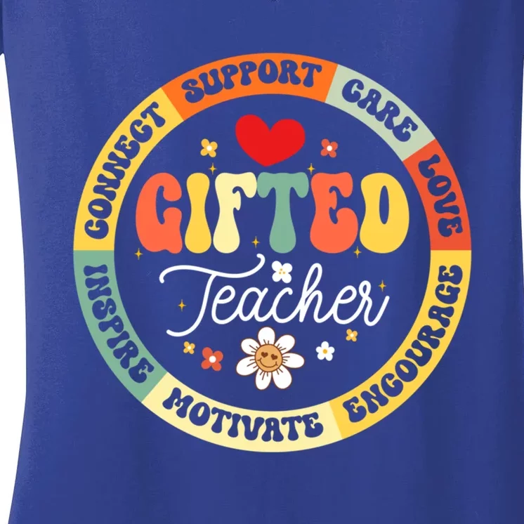 Gifted Teacher And Talented Appreciation Week Back To School Gift Women's V-Neck T-Shirt