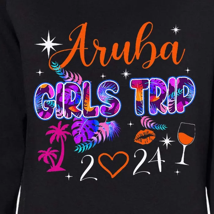 Girl Trip Aruba 2024 Weekend Hello Summer 2024 Vacation Womens California Wash Sweatshirt