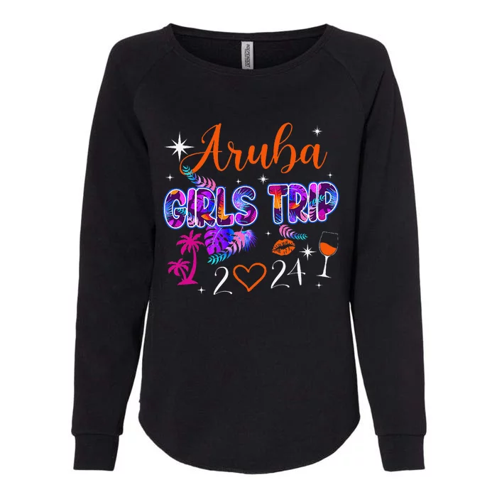 Girl Trip Aruba 2024 Weekend Hello Summer 2024 Vacation Womens California Wash Sweatshirt