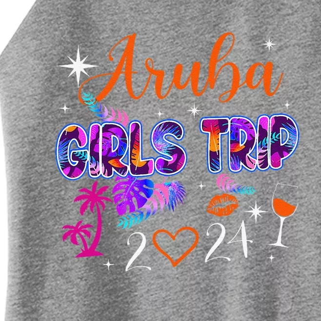 Girl Trip Aruba 2024 Weekend Hello Summer 2024 Vacation Women’s Perfect Tri Rocker Tank