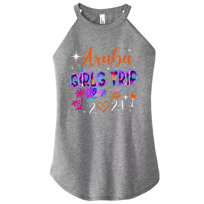 Girl Trip Aruba 2024 Weekend Hello Summer 2024 Vacation Women’s Perfect Tri Rocker Tank