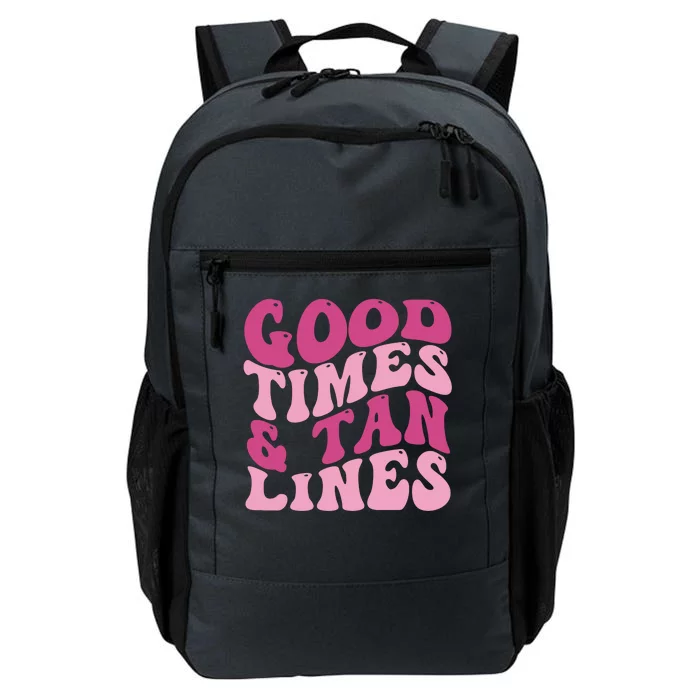 Good Times And Tan Lines Summer Groovy Daily Commute Backpack