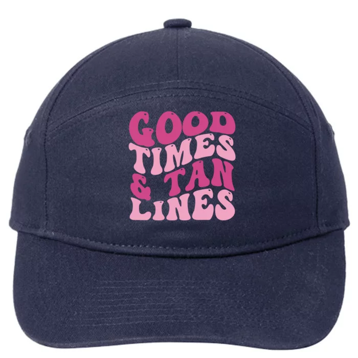 Good Times And Tan Lines Summer Groovy 7-Panel Snapback Hat