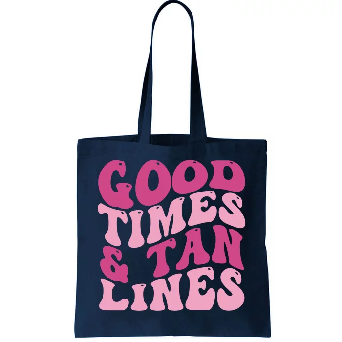 Good Times And Tan Lines Summer Groovy Tote Bag