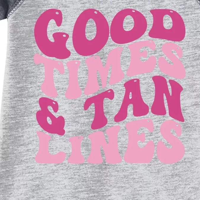 Good Times And Tan Lines Summer Groovy Infant Baby Jersey Bodysuit