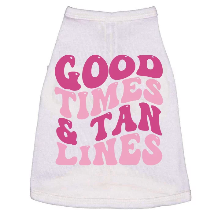 Good Times And Tan Lines Summer Groovy Doggie Tank