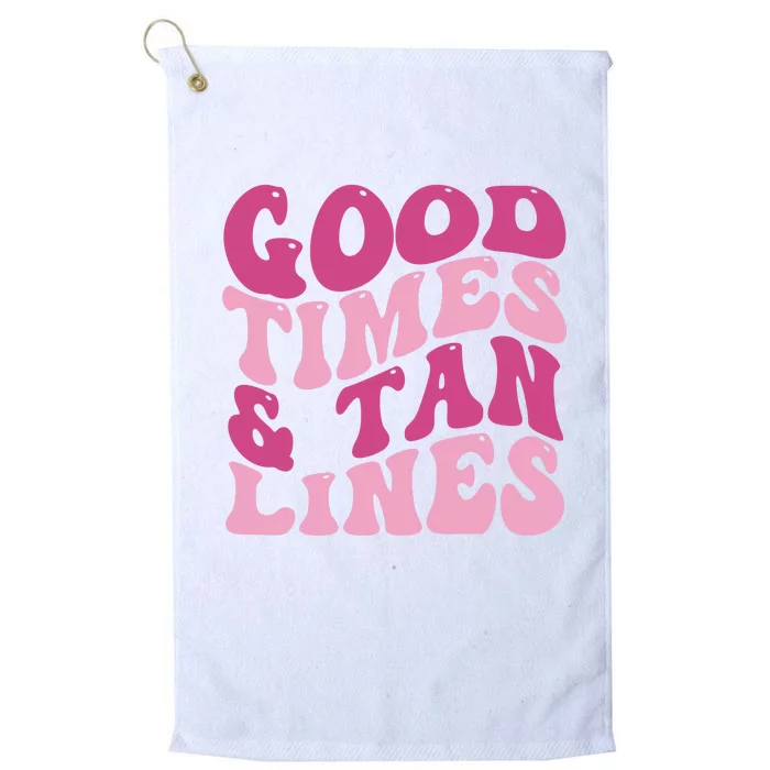 Good Times And Tan Lines Summer Groovy Platinum Collection Golf Towel