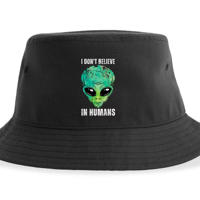 Green Turquoise Alien Face Halloween Costume Sustainable Bucket Hat