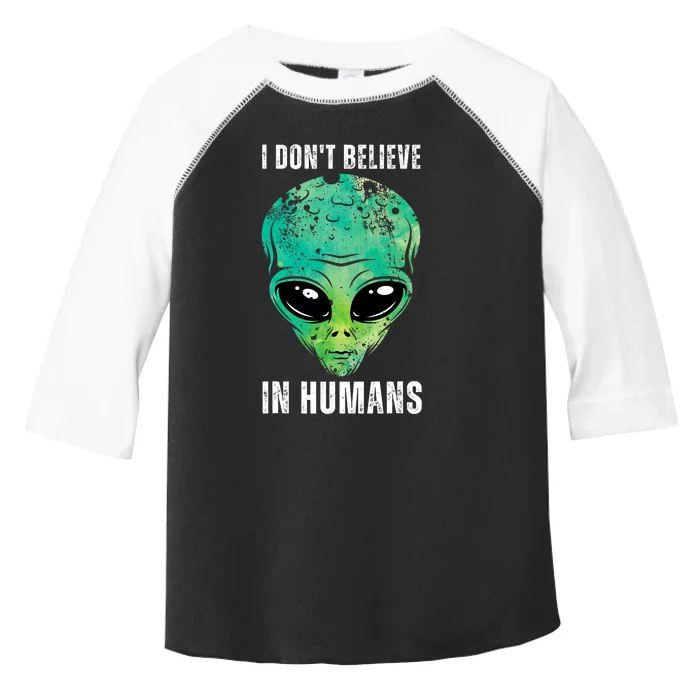 Green Turquoise Alien Face Halloween Costume Toddler Fine Jersey T-Shirt