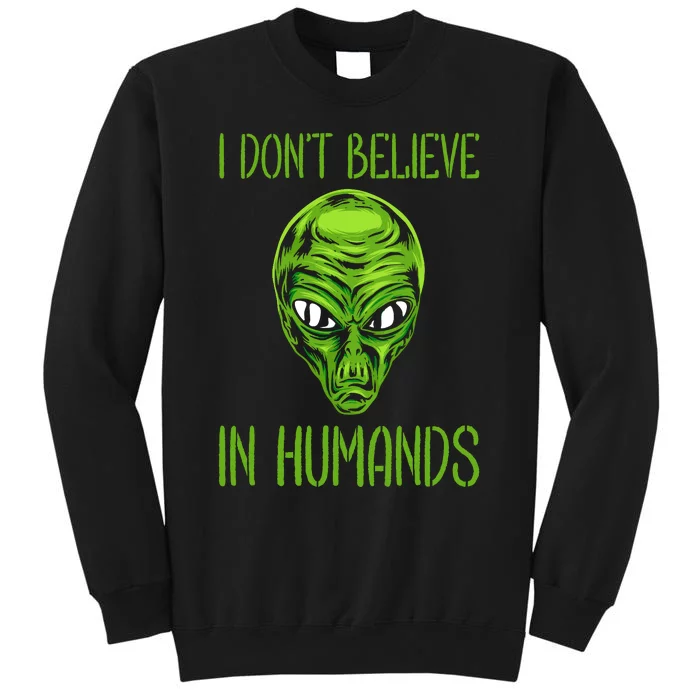 Green Turquoise Alien Face Halloween Costume Sweatshirt