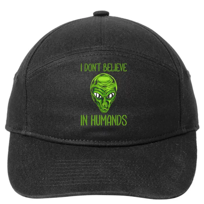 Green Turquoise Alien Face Halloween Costume 7-Panel Snapback Hat