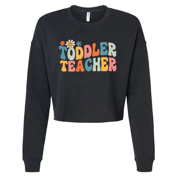 Groovy Teacher Appreciation Cropped Pullover Crew