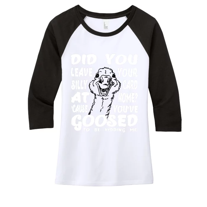 GOOSED To Be Kidding Me Women's Tri-Blend 3/4-Sleeve Raglan Shirt