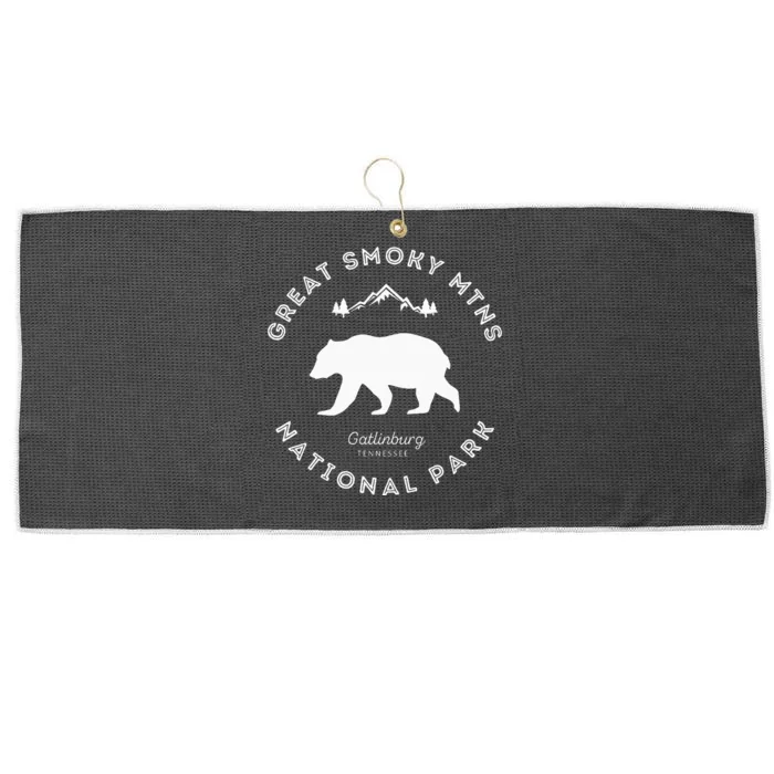 Gatlinburg TN Bear Retro Great Smoky Mountains National Park Large Microfiber Waffle Golf Towel