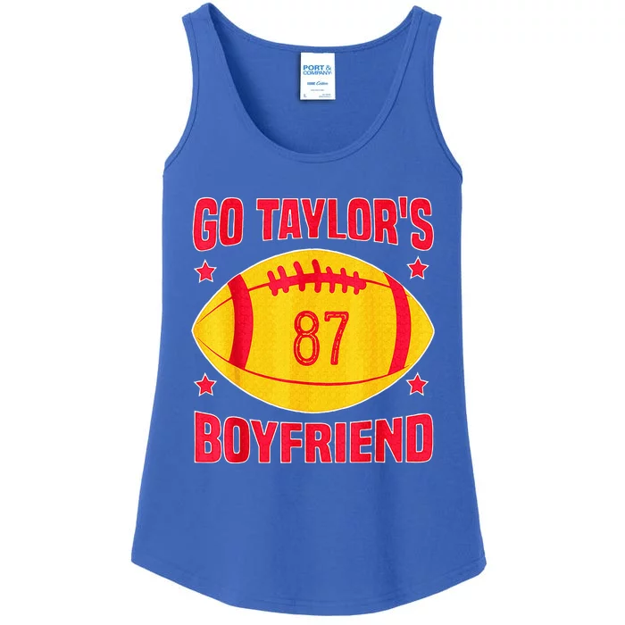 Go T.aylors Boyfriend Football Funny Go T.aylor's Boyfriend Ladies Essential Tank