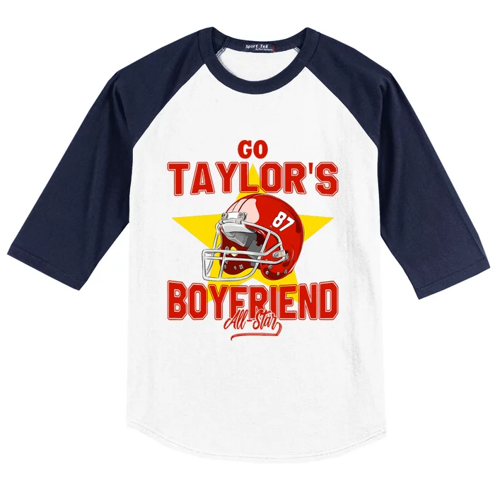 Go Taylors Boyfriend Baseball Sleeve Shirt