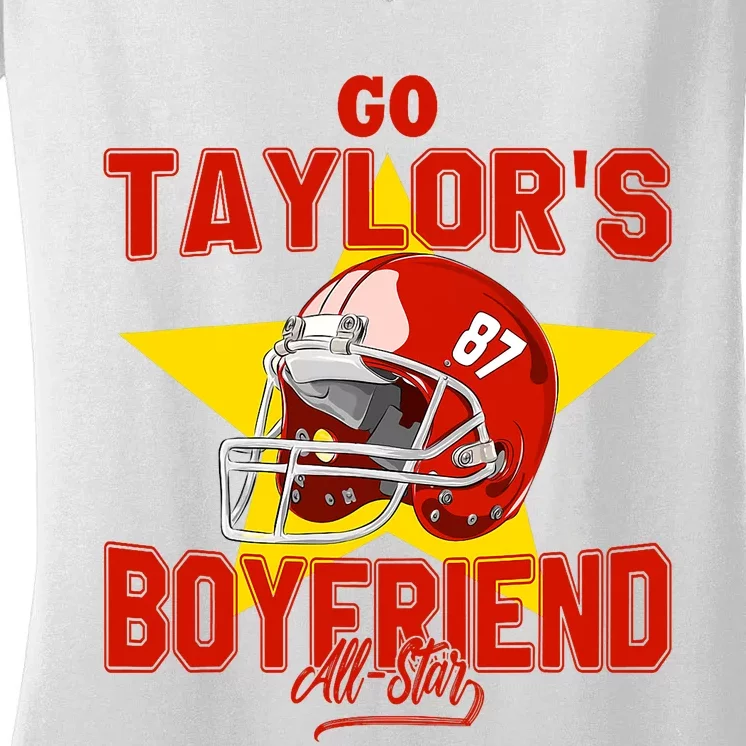 Go Taylors Boyfriend Women's V-Neck T-Shirt