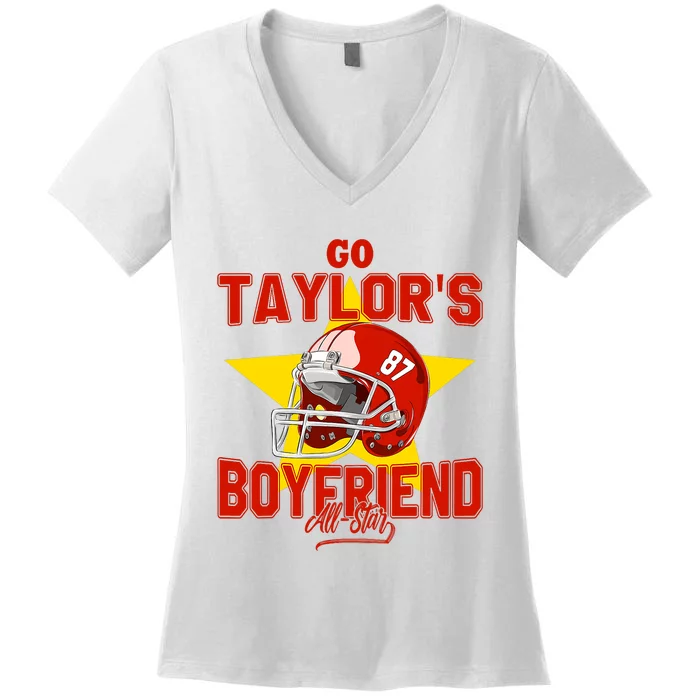 Go Taylors Boyfriend Women's V-Neck T-Shirt