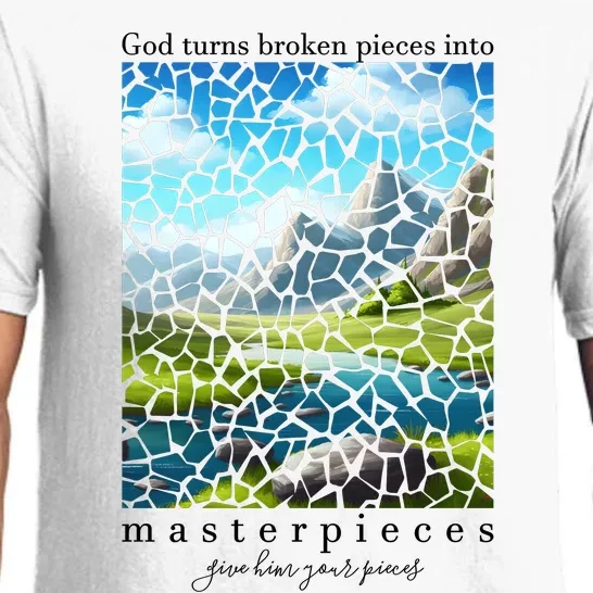 God Turn Broken Pieces Into Masterpieces Christian Bible Pajama Set