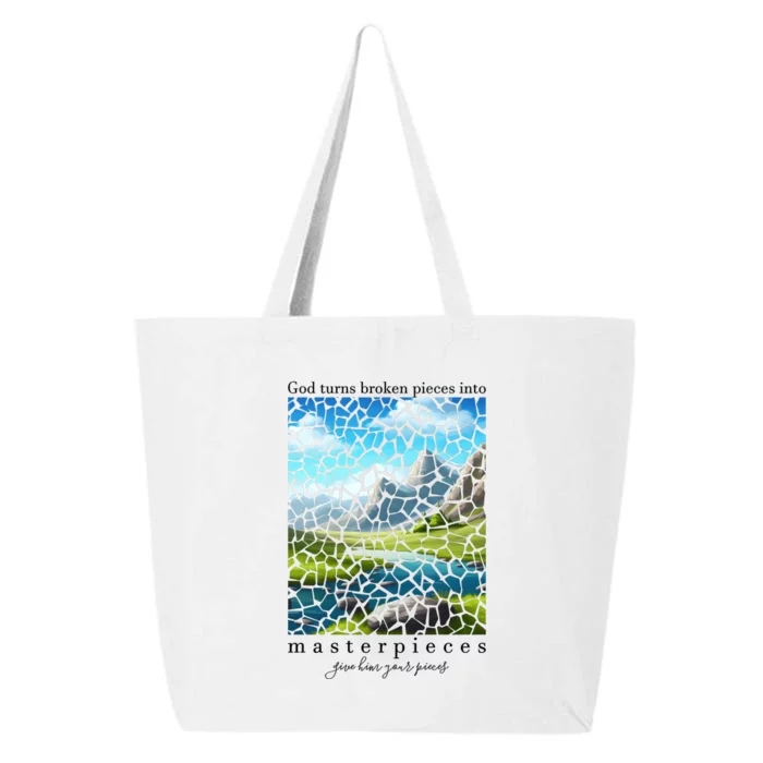 God Turn Broken Pieces Into Masterpieces Christian Bible 25L Jumbo Tote