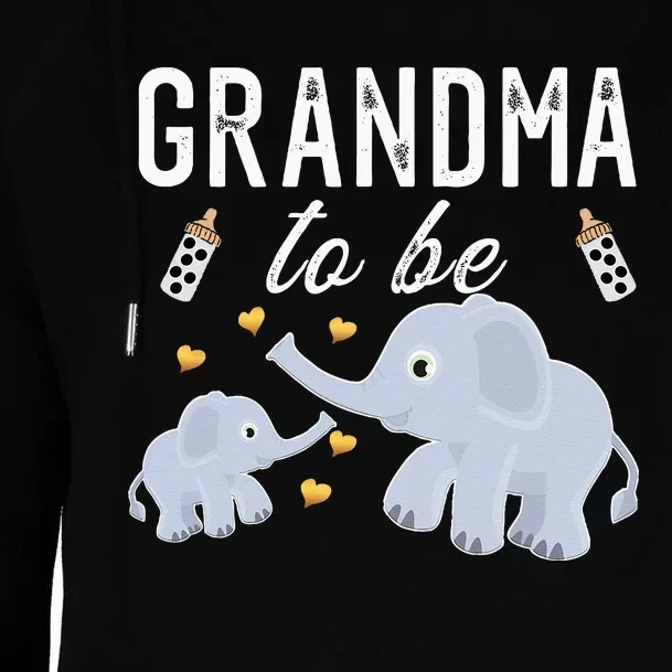 Grandma To Be Elephant Baby Shower Grandma Cute Womens Funnel Neck Pullover Hood