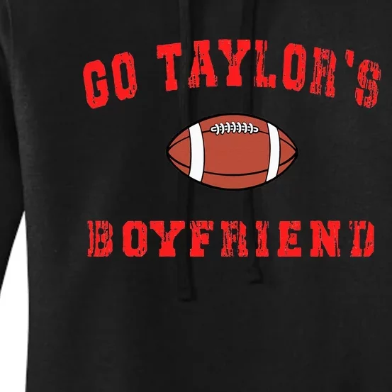 G.o T.aylor's B.oyfriend  Football Lovers Ta.ylor Name Women's Pullover Hoodie