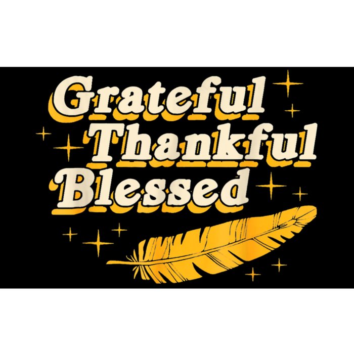 Grateful Thankful Blessed Feathers Fall Autumn Thanksgiving Bumper Sticker