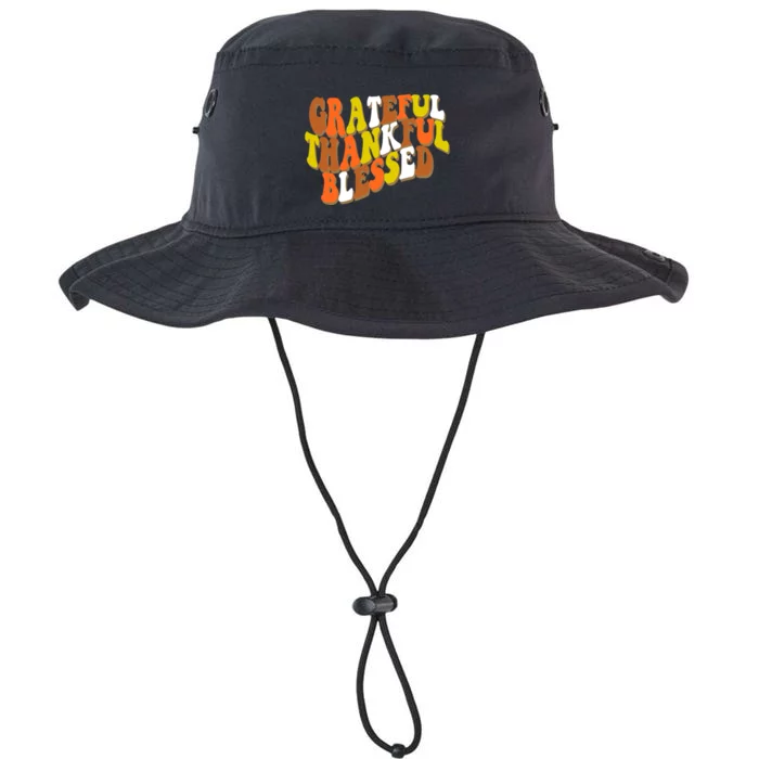 Grateful Thankful Blessed Retro Thanksgiving Legacy Cool Fit Booney Bucket Hat