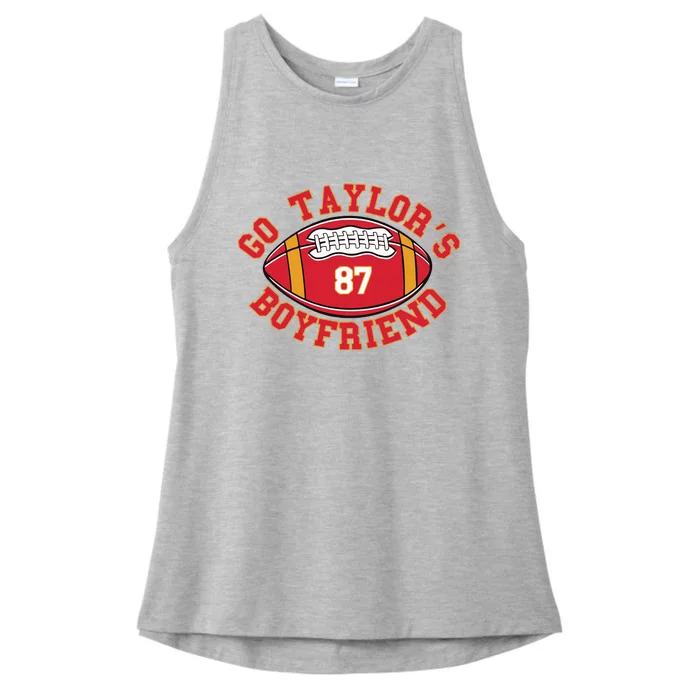 Go Taylors Boyfriend Football Ladies Tri-Blend Wicking Tank