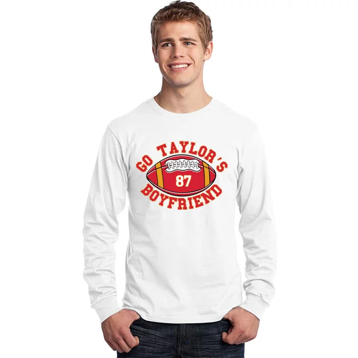 Go Taylors Boyfriend Football Tall Long Sleeve T-Shirt