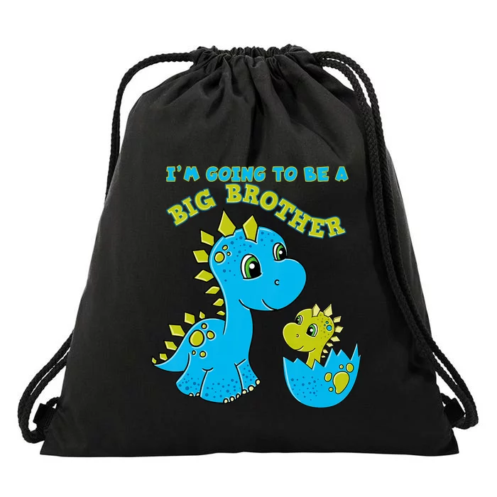 Going To Be A Big Brother Cute Dinosaur Lovers Drawstring Bag