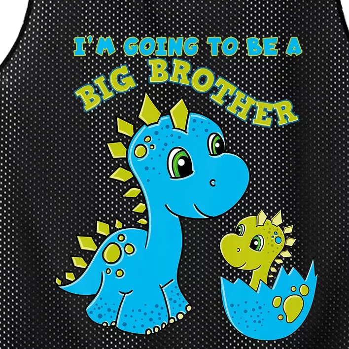 Going To Be A Big Brother Cute Dinosaur Lovers Mesh Reversible Basketball Jersey Tank