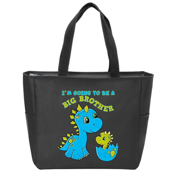 Going To Be A Big Brother Cute Dinosaur Lovers Zip Tote Bag