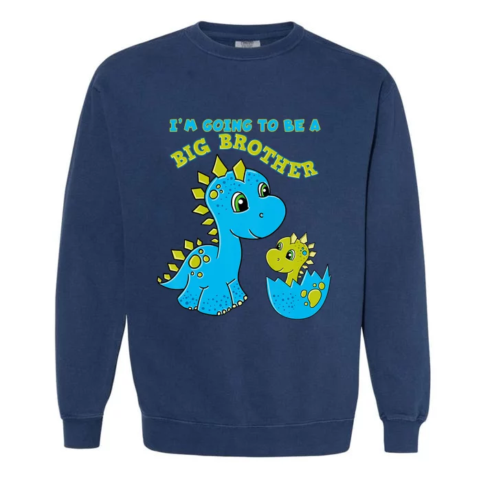 Going To Be A Big Brother Cute Dinosaur Lovers Garment-Dyed Sweatshirt