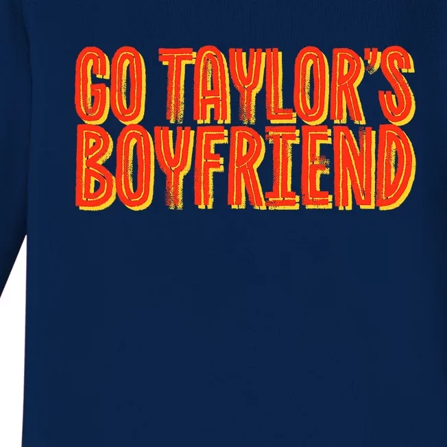 Go _taylor’S Boyfriend Football Funny Baby Long Sleeve Bodysuit