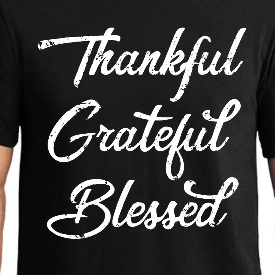 Grateful Thankful & Blessed Thanksgiving Pajama Set