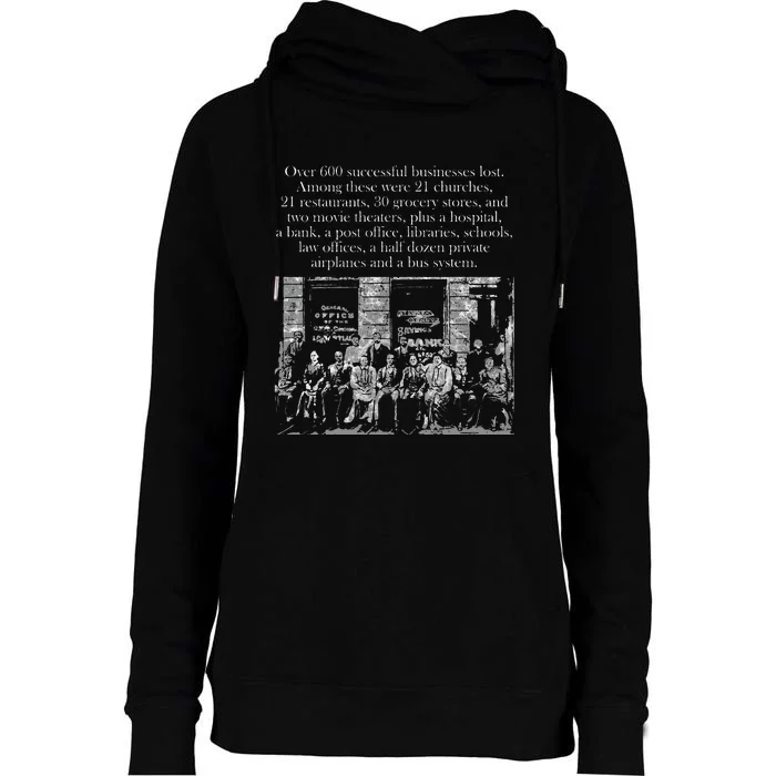 Greenwood Tulsa Black History African American Womens Funnel Neck Pullover Hood