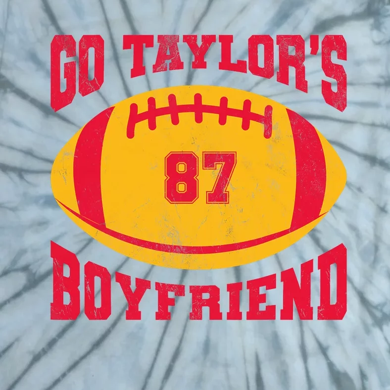 Go Taylors_ Boyfriend Football Season Game Day Tie-Dye T-Shirt