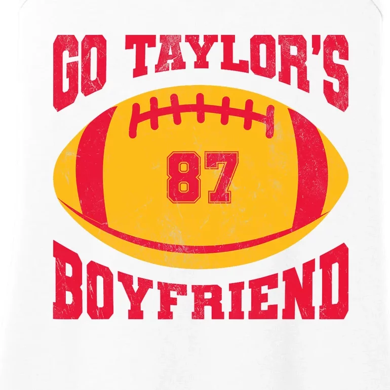 Go Taylors_ Boyfriend Football Season Game Day Ladies Essential Tank