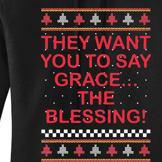 Grace The Blessing Ugly Christmas Sweaters Women's Pullover Hoodie