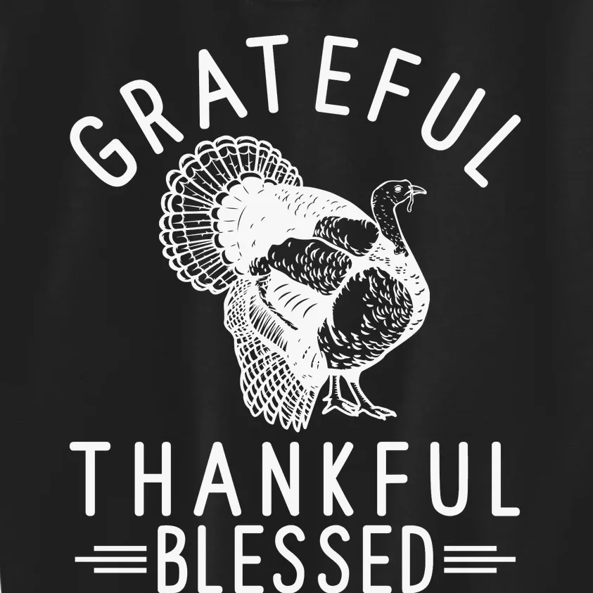 Grateful Thankful Blessed Kids Sweatshirt