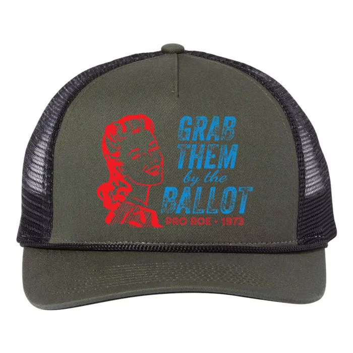 Grab Them By The Ballot P.R.O R.O.E. 1973 Retro Rope Trucker Hat Cap