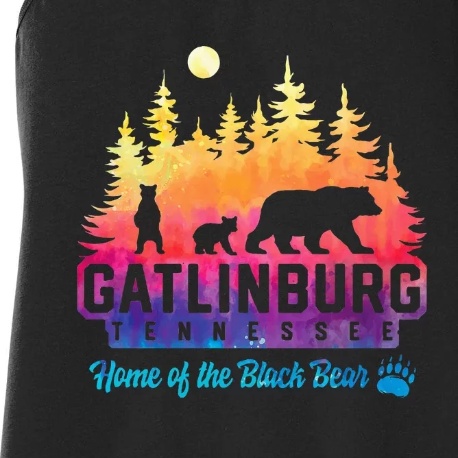 Gatlinburg Tennessee Bear Great Smoky Mountains Women's Racerback Tank