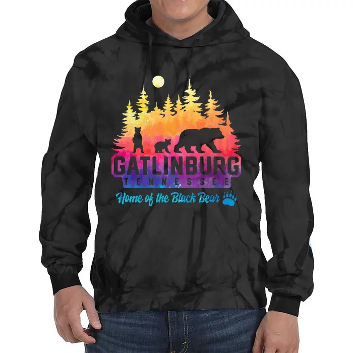 Gatlinburg Tennessee Bear Great Smoky Mountains Tie Dye Hoodie