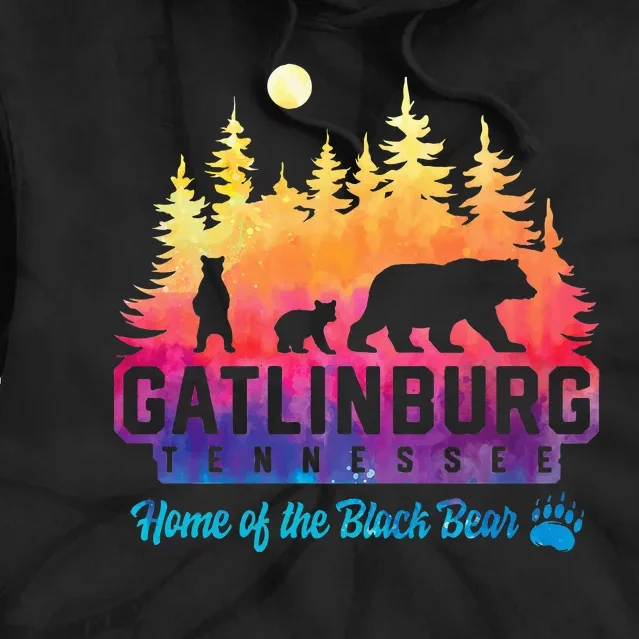 Gatlinburg Tennessee Bear Great Smoky Mountains Tie Dye Hoodie