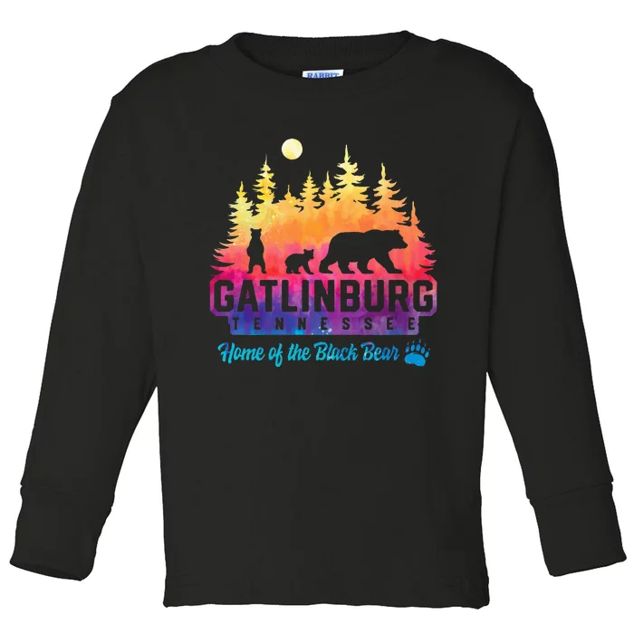 Gatlinburg Tennessee Bear Great Smoky Mountains Toddler Long Sleeve Shirt